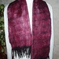 Masculine burgundy scarf, 140x34 cm - Scarves & shawls - felting