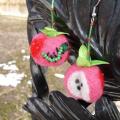 Paradise Apples - Earrings - felting