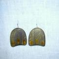 Wooden earrings 0164 - Earrings - beadwork