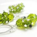 Swarovski Green auskariukai - Earrings - beadwork