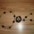 Green with flower - Necklaces - felting