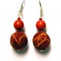 Earrings " Coral " - Earrings - beadwork