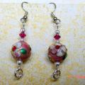 056thCloisonne, Swarovski crystal - Earrings - beadwork