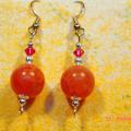 063rdSwarovski crystal, fiery agate. - Earrings - beadwork