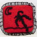 Red Night - Brooches - felting