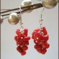 Rowan berries - Earrings - beadwork