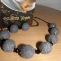 gray office Necklace - Necklaces - felting