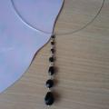 black long verinys - Necklace - beadwork