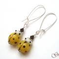 Ladybug - Earrings - beadwork