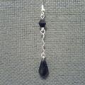 Black Droplets - Earrings - beadwork