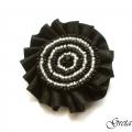 Black-and-white - Brooches - beadwork