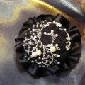 Black elegant sage - Brooches - felting