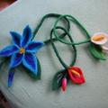Three spring flowers - Necklaces - felting
