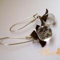Ice flowers - Earrings - beadwork