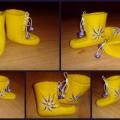 Brightly colored veltinukai - Shoes & slippers - felting