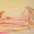 Angels sea - Oil painting - drawing
