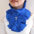 Cornflower blue wavy - Wraps & cloaks - felting