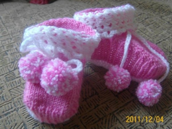 Baby bootiies "Pink bubbles" - Socks