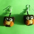 Owlet - Earrings - felting