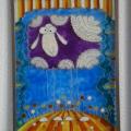 The painting on glass " Sheep " - Pictures - drawing