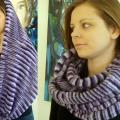The reddish-gray scarf accessory - Scarves & shawls - knitwork