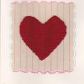 Knitted heart - Postcard - making