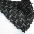 Black shawl - Wraps & cloaks - knitwork