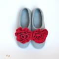 Felt slippers / felted wool slippers - Shoes & slippers - felting