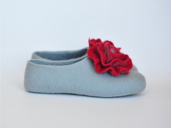 Veltinio šlepetės /wool felted slippers 2
