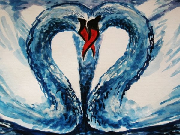 inspired by the " Valentine " :) - Watercolor