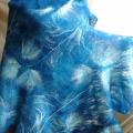 Blue blooms - Wraps & cloaks - felting