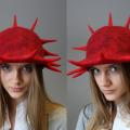 Felt hat-beisbolke " LASVA red " - Hats - felting