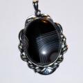 Pendant with sardonyx - Neck pendants - beadwork