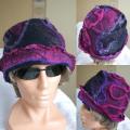 Lilac cap - Hats - felting