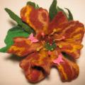 Flower brooch - Flowers - felting