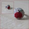 Embroidered ring " Obuoliukas " - Accessory - sewing