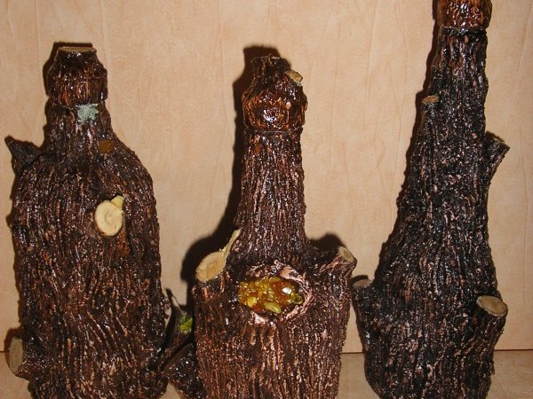 buteliukai - Dekoruoti buteliai