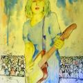 Courtney Love - Watercolor - drawing