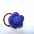 Purple flower - Hair accessories - felting