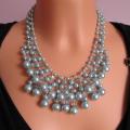 Blue luxury necklace - Necklace - beadwork