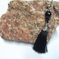 BLACK AND PLAYFUL - Neck pendants - beadwork