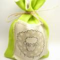 Linen bag with lamb - For interior - sewing