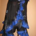 Bluish Cloak - Wraps & cloaks - felting