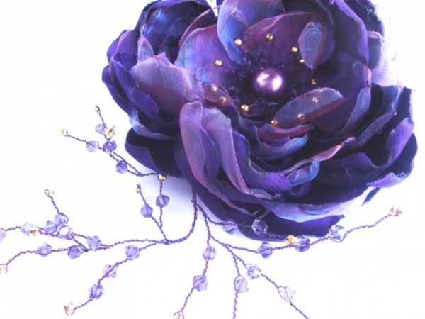 Sagė-gėlė . Violetinė su šakele. 3