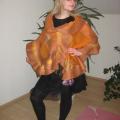orange - Wraps & cloaks - felting
