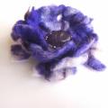 Purple with amethyst - Brooches - felting