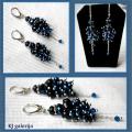 Blue pearl earrings. - Earrings - beadwork