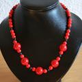 Necklace " Red Vel " - Necklace - beadwork