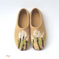 Felt slippers ring / Felted slippers - Shoes & slippers - felting