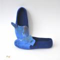 Felt slippers Ichtiandras / Slippers - Shoes & slippers - felting